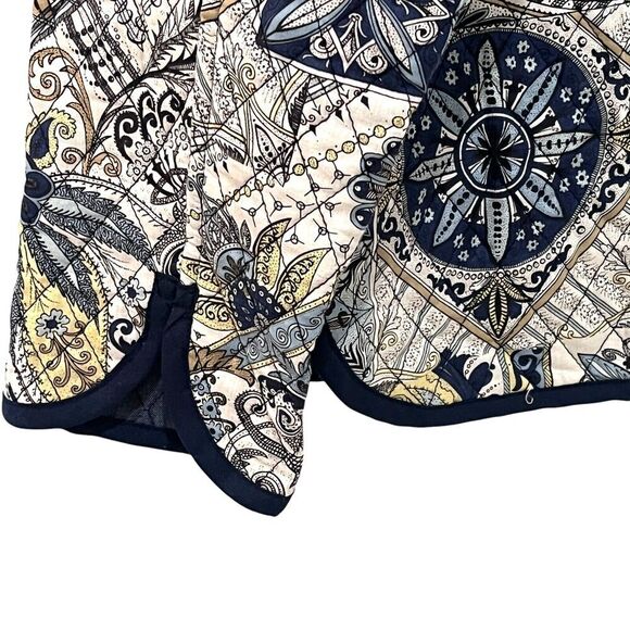 BonWorth Quilted Blue Paisley Floral Reversible Jacket Lighter Weight SZ Large - Picture 5 of 12